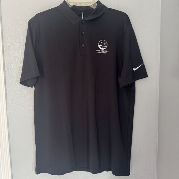 Nike Men's Dri-FIT Standard Fit Black Polo Los Verdes Golf Course Large NWT - Picture 1 of 4